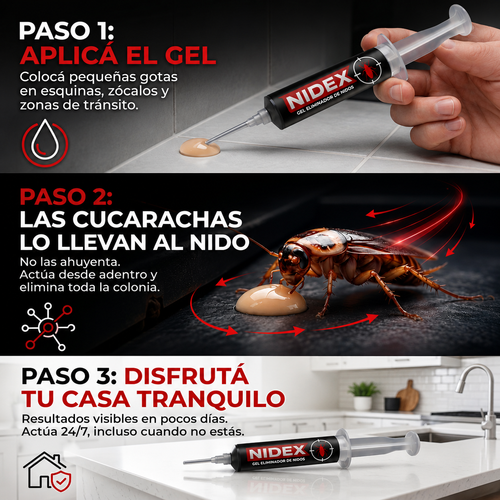 NIDEX® GEL Cucarachicida x3 Unidades